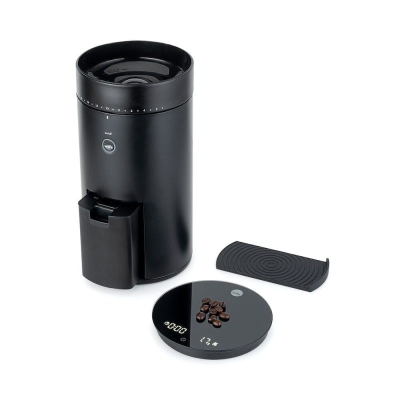 coffee-grinder_uniform_wsfbs-200b_angle_parts Wilfa Svart Uniform kaffekvern med vekt (WSFBS-200B)