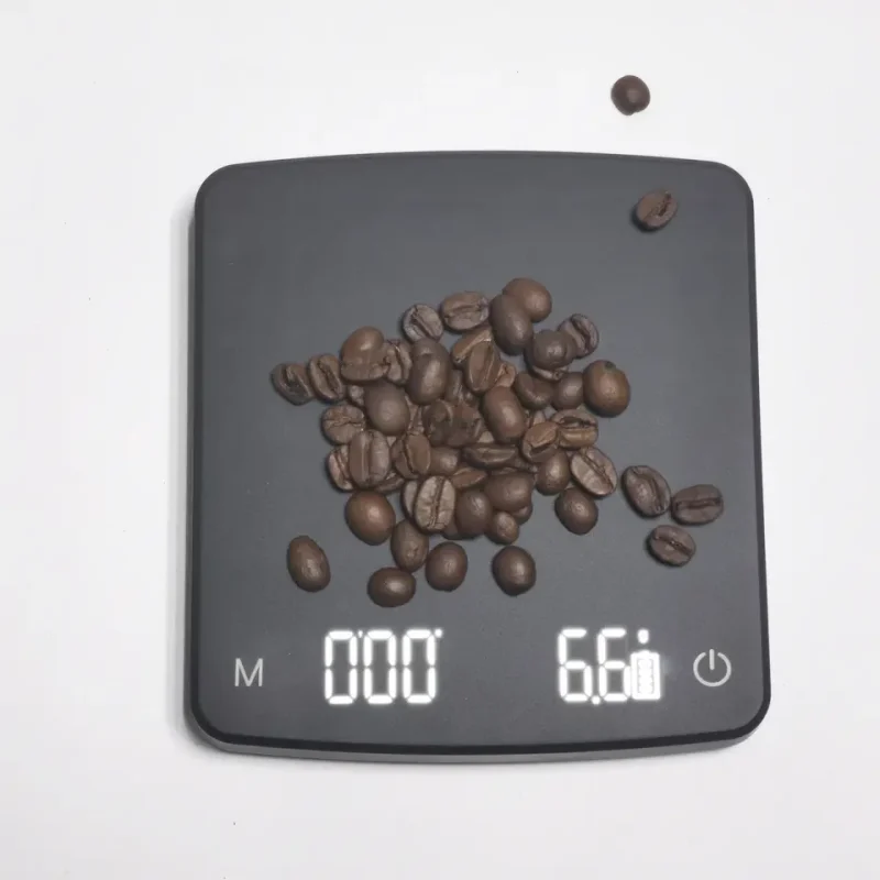 mini kaffevekt med timer 3 Oppladbar minivekt for håndbrygg/espressomaskin (R20)