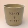 Kaffe og klitt_grå Kaffekopp fra The Clay Lab - Kaffe & Klitt