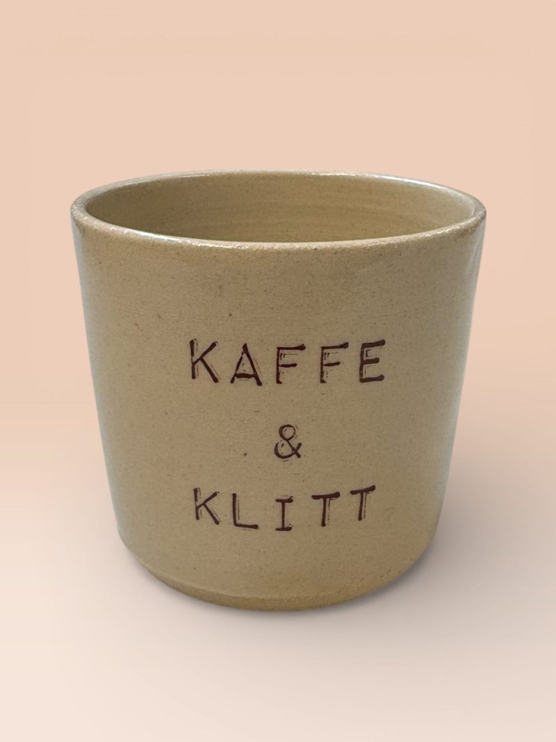 Kaffe og klitt_grå Kaffekopp fra The Clay Lab - Kaffe & Klitt