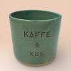 Kaffe og kuk_grønn Kaffekopp fra The Clay Lab - Kaffe & Kuk