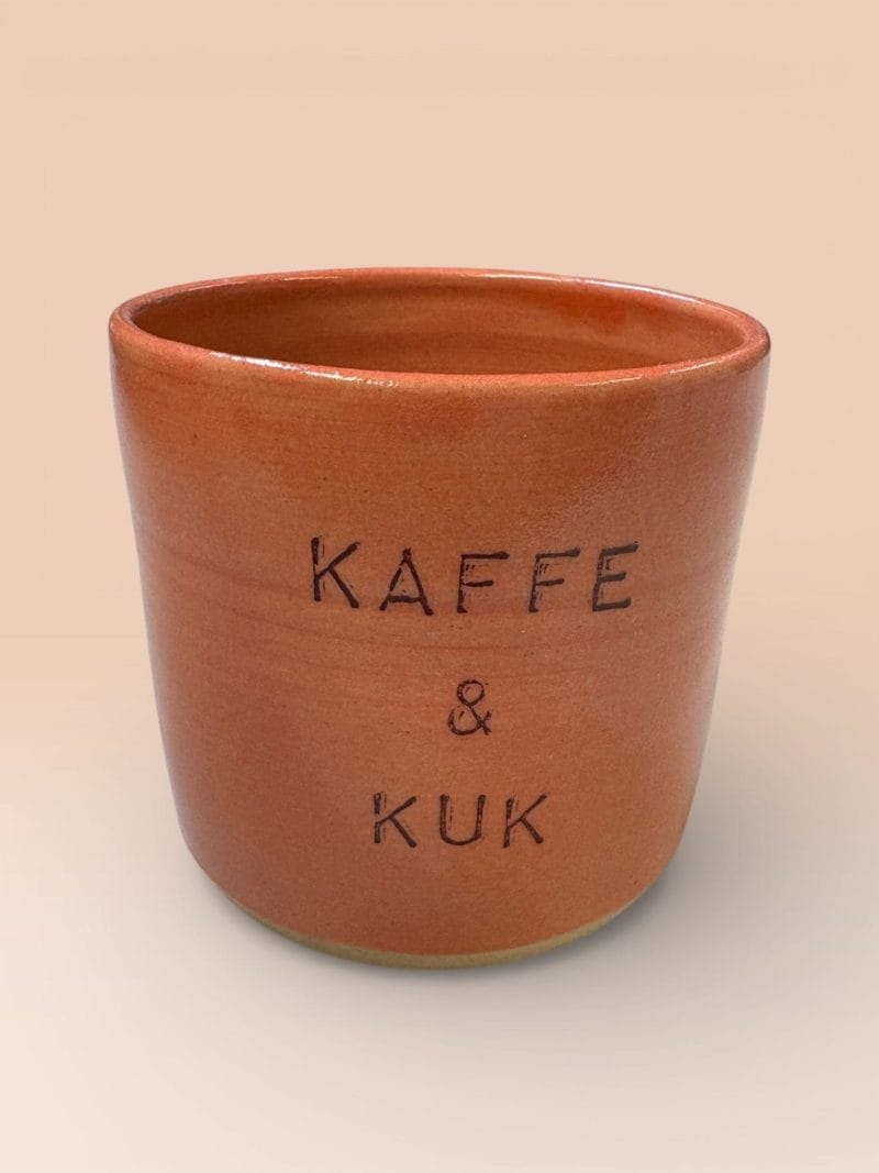 Kaffe og kuk_rosa Kaffekopp fra The Clay Lab - Kaffe & Kuk
