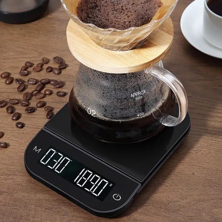 Kaffevekt med timer-2 Vekt for håndbrygg med timer (R40)